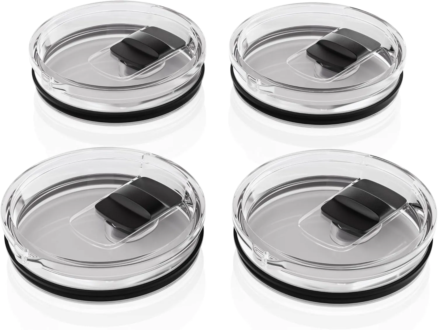 20 oz Tumbler Lid for YETI, 4 Pack Magnetic Replacement Lids for 20 oz Tumbler & 10oz Lowball, 10 oz Mug, Spill Proof Cup Covers with Slide Switch, BPA Free