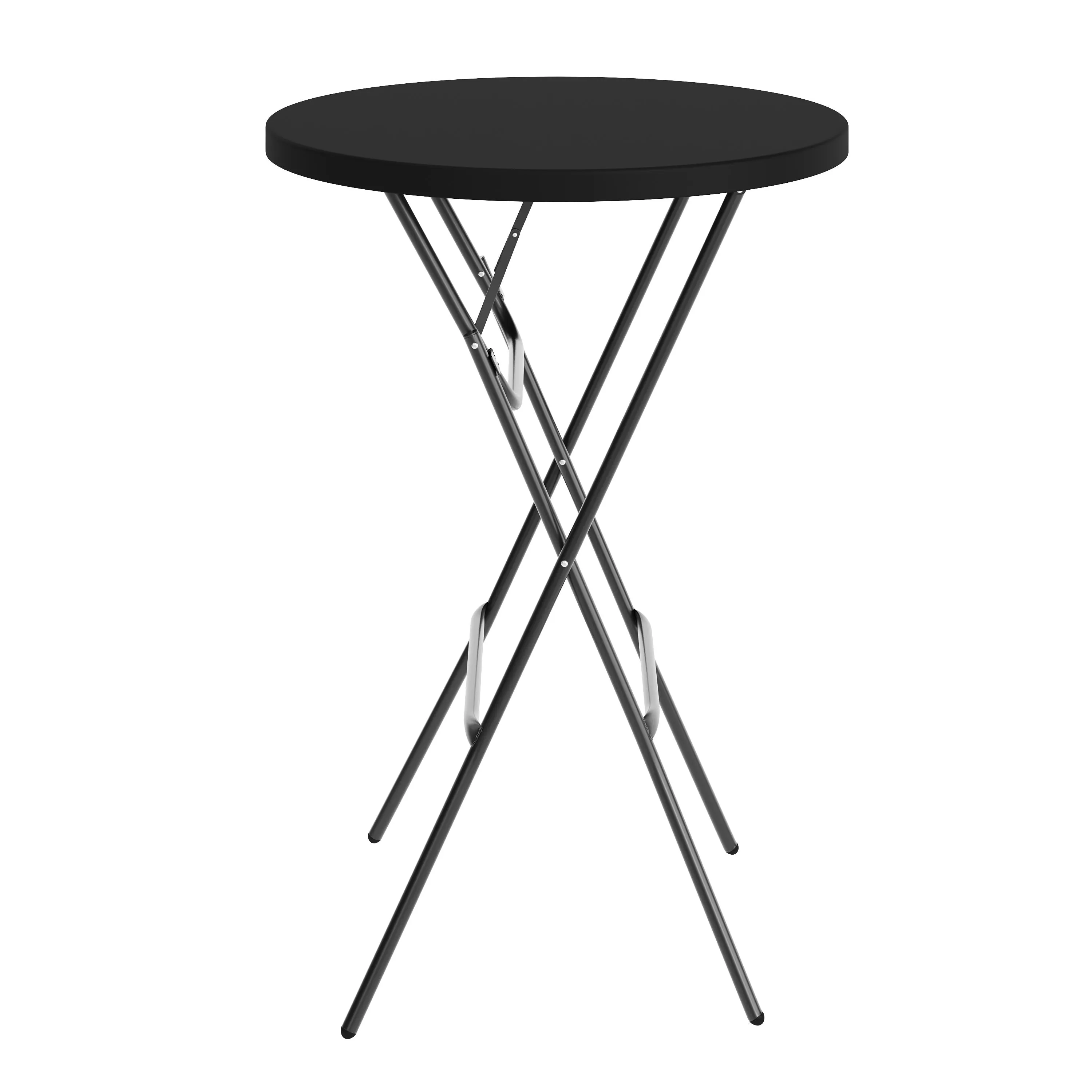 2.6-Foot Round Plastic Bar Height Folding Table