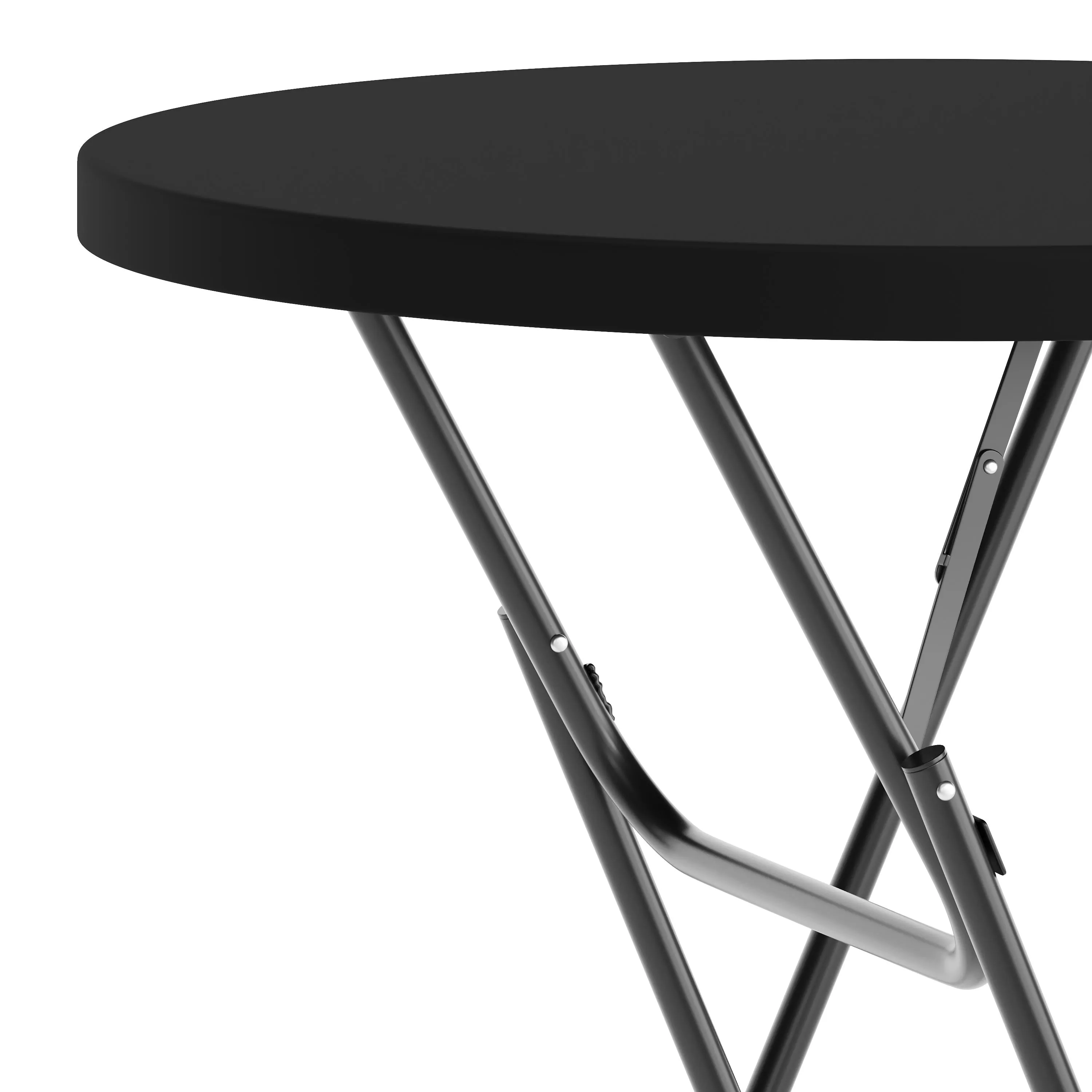 2.6-Foot Round Plastic Bar Height Folding Table