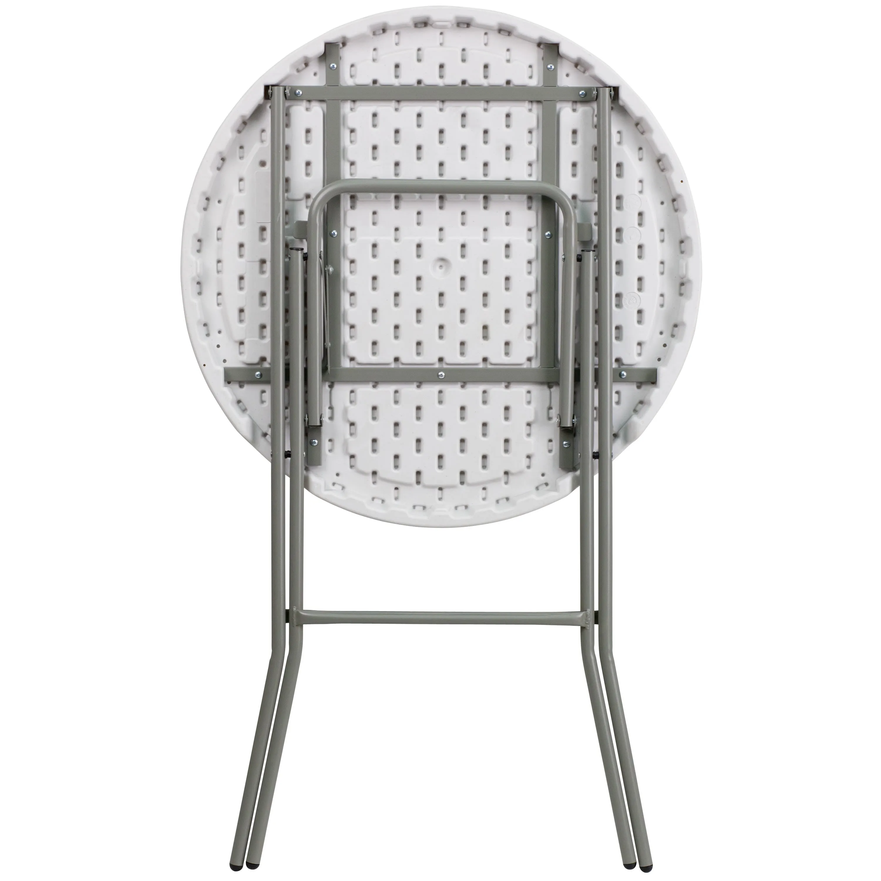 2.6-Foot Round Plastic Bar Height Folding Table