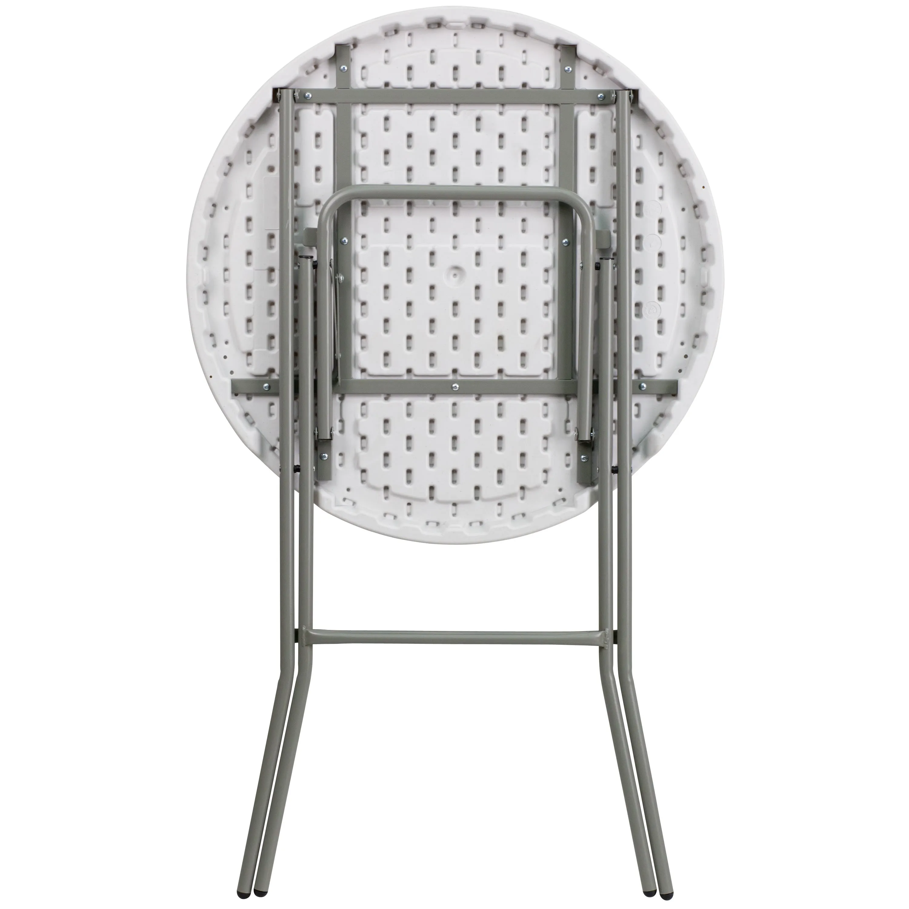 2.6-Foot Round Plastic Bar Height Folding Table