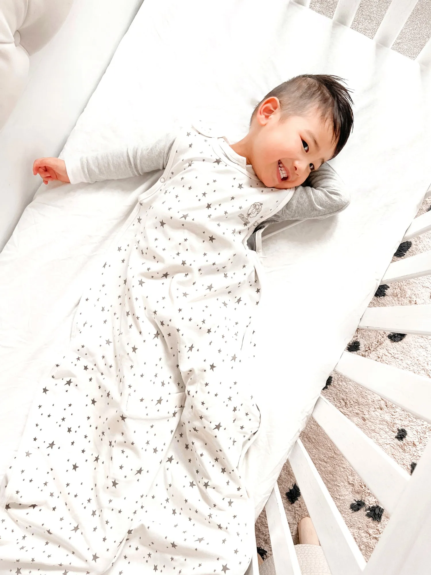 4 Season® Ultimate Baby Sleep Bag, Merino Wool & Organic Cotton, Star White