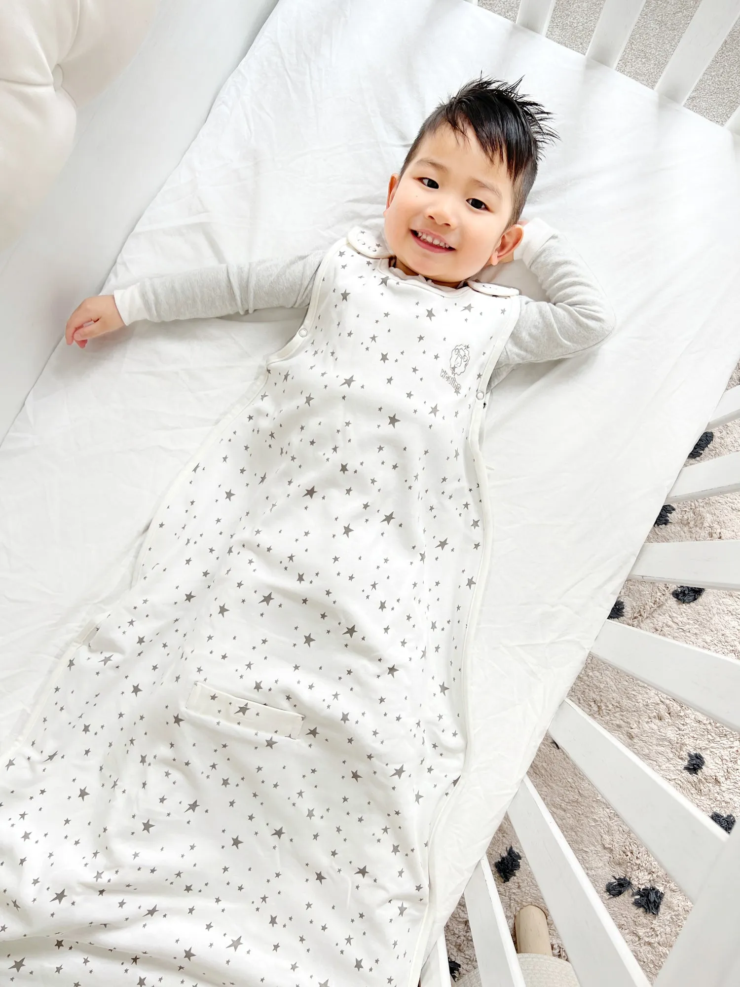 4 Season® Ultimate Baby Sleep Bag, Merino Wool & Organic Cotton, Star White