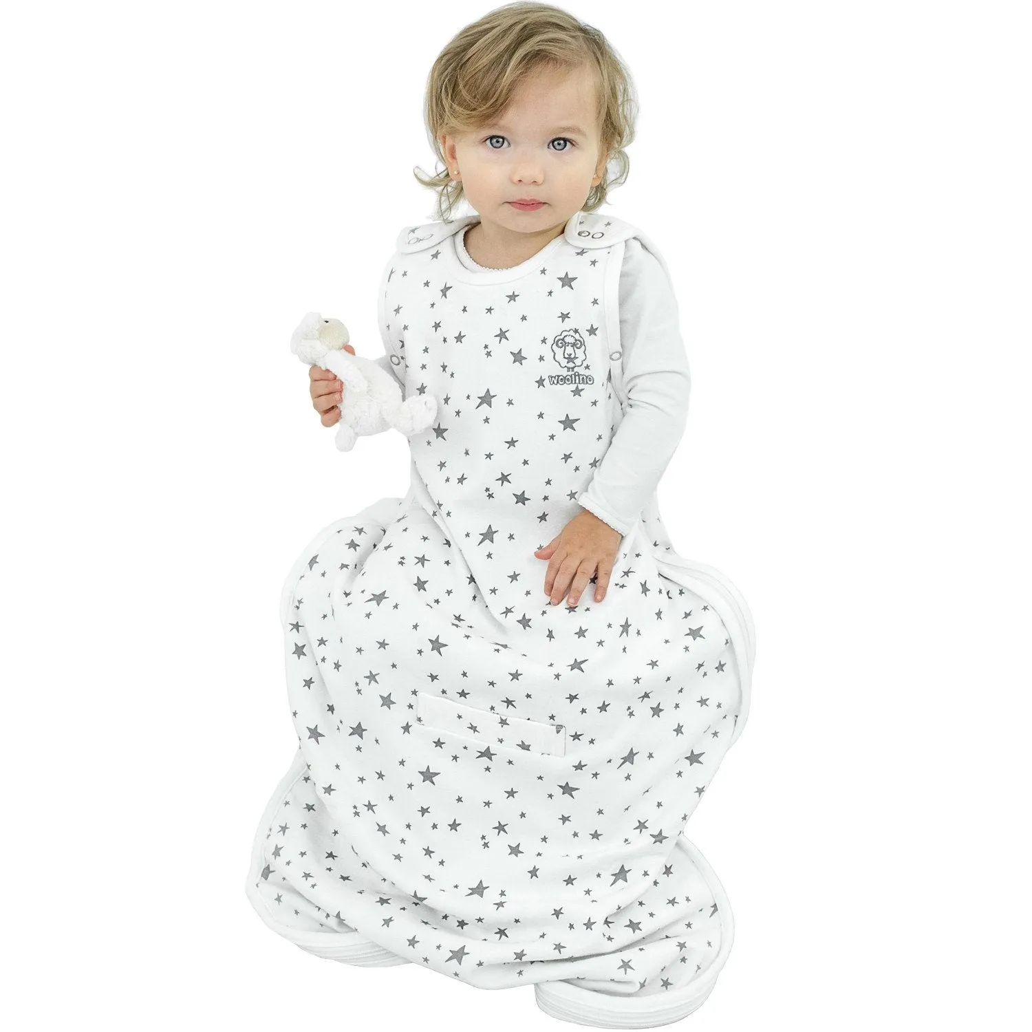 4 Season® Ultimate Baby Sleep Bag, Merino Wool & Organic Cotton, Star White