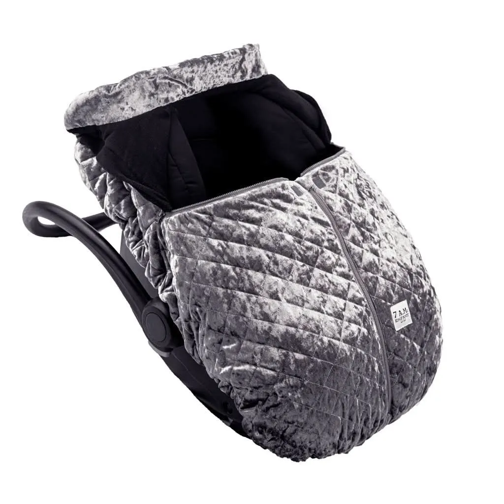 7 AM Enfant Car Seat Cocoon Baby Cover, Quilted Velvet 0-12M