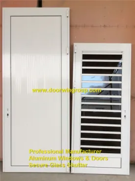 Aluminum Glass Shutter Door with Flyscreen - China Aluminum Glass Shutter, Shutter Door
