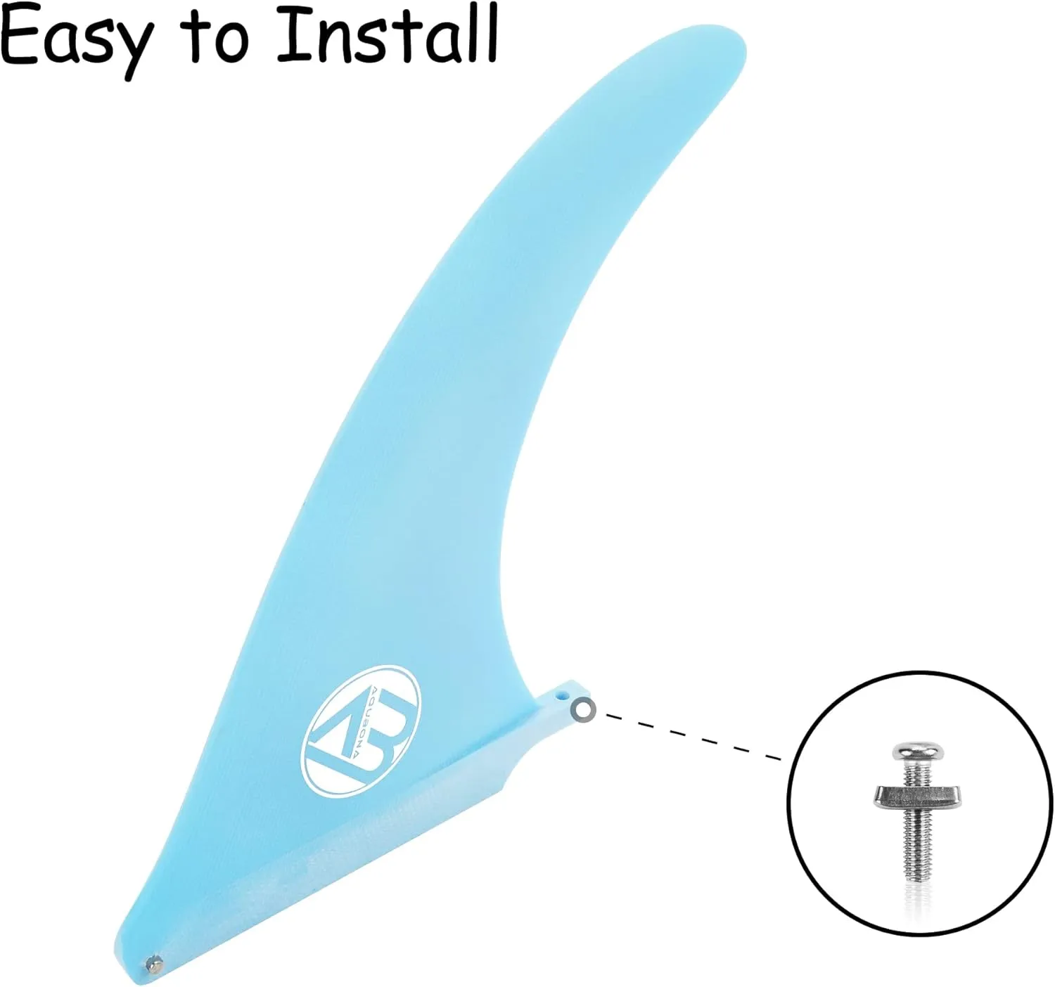 AQUBONA Surfboard Longboard Fin 7 8 9 10 Inch Single Fin - Center Fin for Longboard, Surfboard & Paddleboard