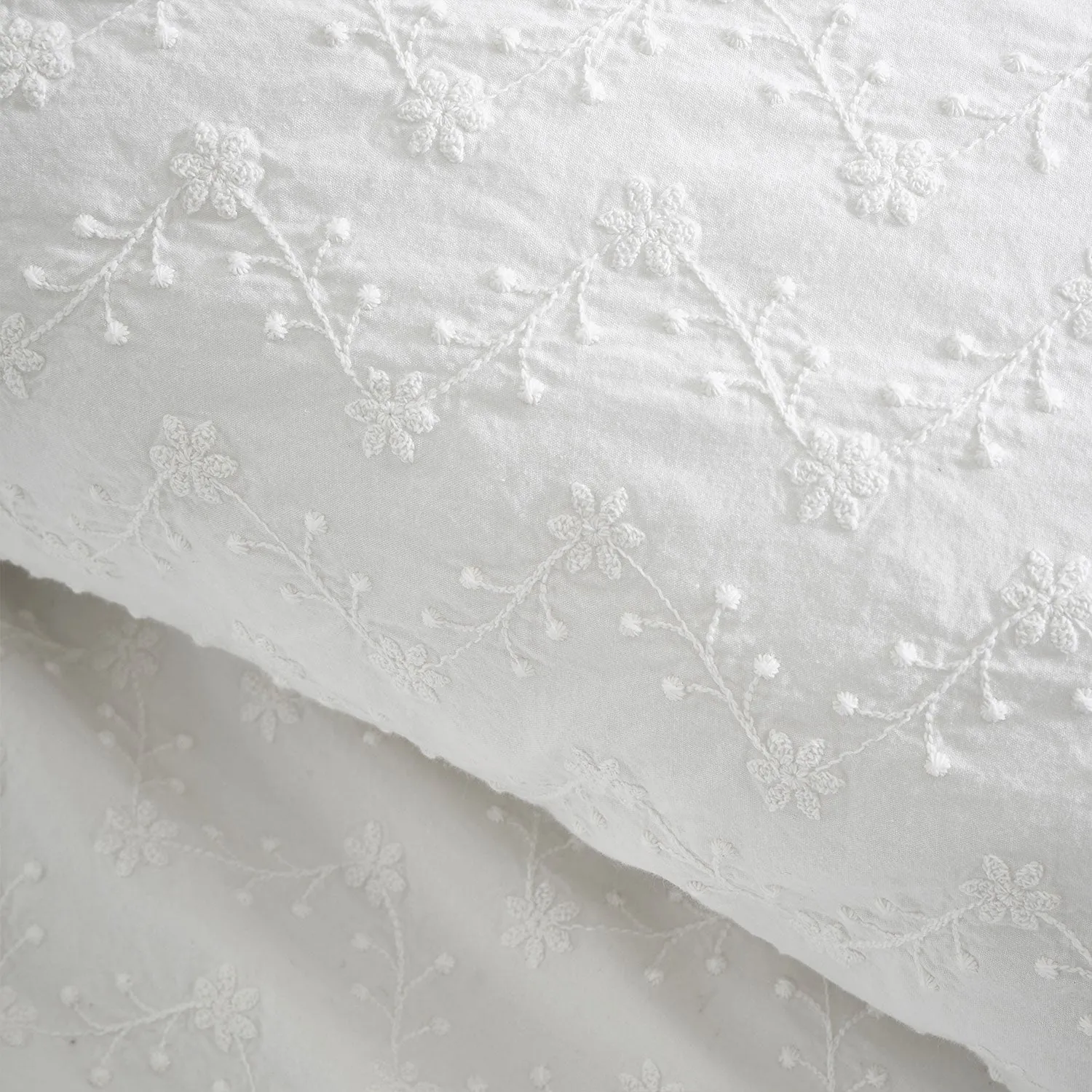 Bianca French Knot White 200TC Oxford Pillowcase Pair