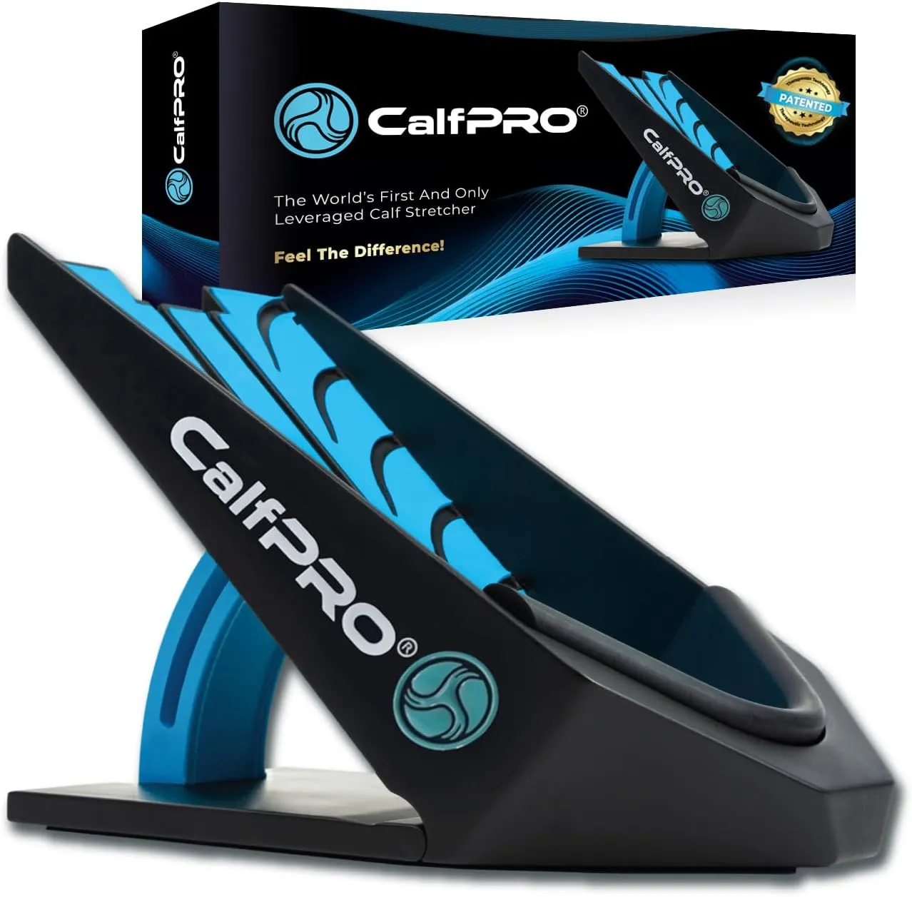 CalfPRO Leveraged Calf Stretcher for Plantar Fasciitis Relief. Deep Heel Lock Stretch Device for Tight Calves, Achilles, Hamstrings, & Foot Pain. Portable Mobility Tool for Athletes & Everyday Use
