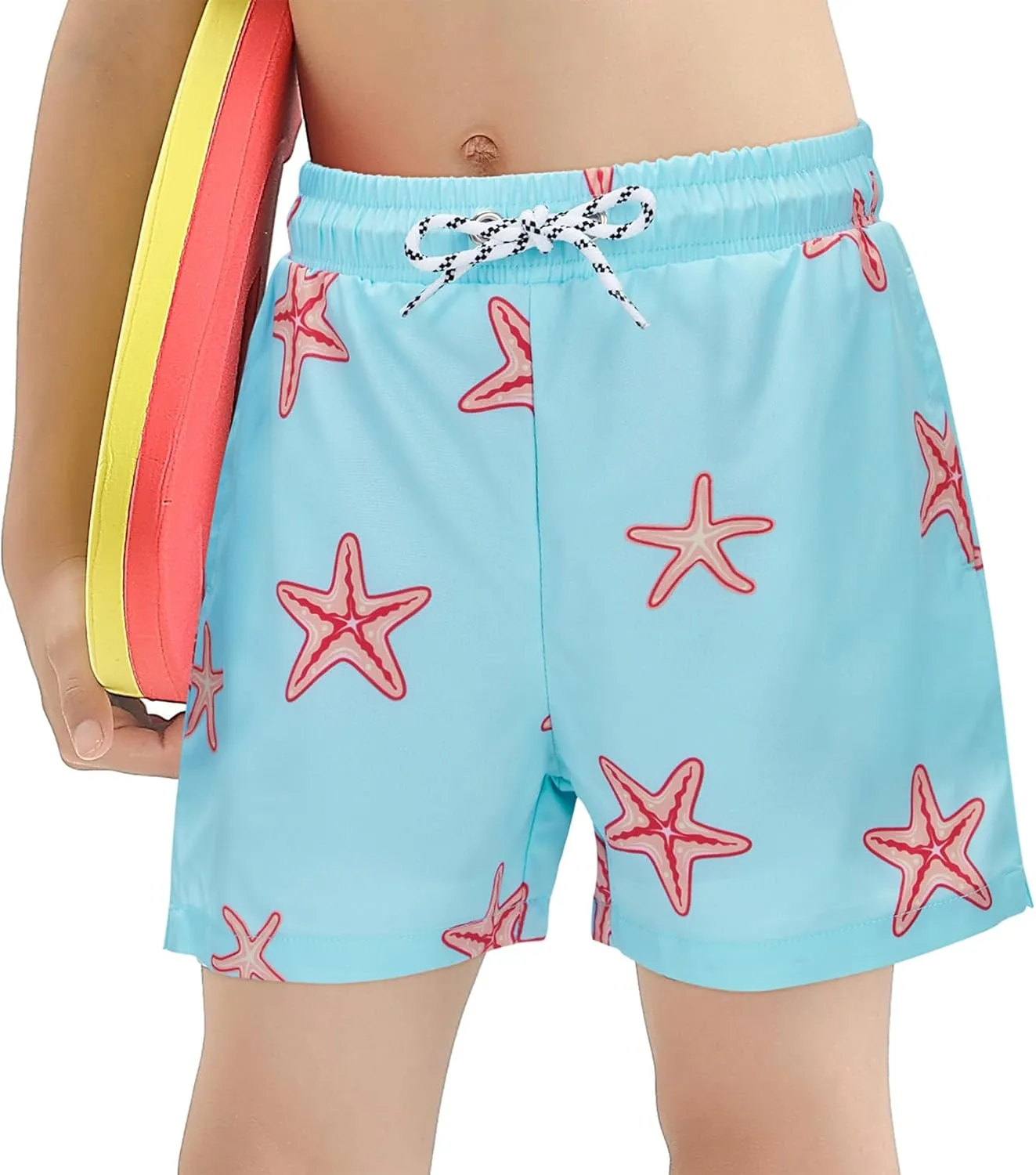 CULACCINO Boys Swim Trunks Boxer Brief Liner Anti Chafe Toddler Swim Shorts Boy Bathing Suit with Compression Liner 2-16T
