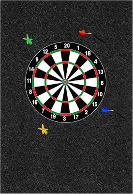 Dart Board Wall Protectors, Black Felt Wall Tiles Dartboard Surround Wall Protector, 36" H X 25" W X 0.5" Dart Board Backing Dart Accessories Cork Dart Board Backer Alternative