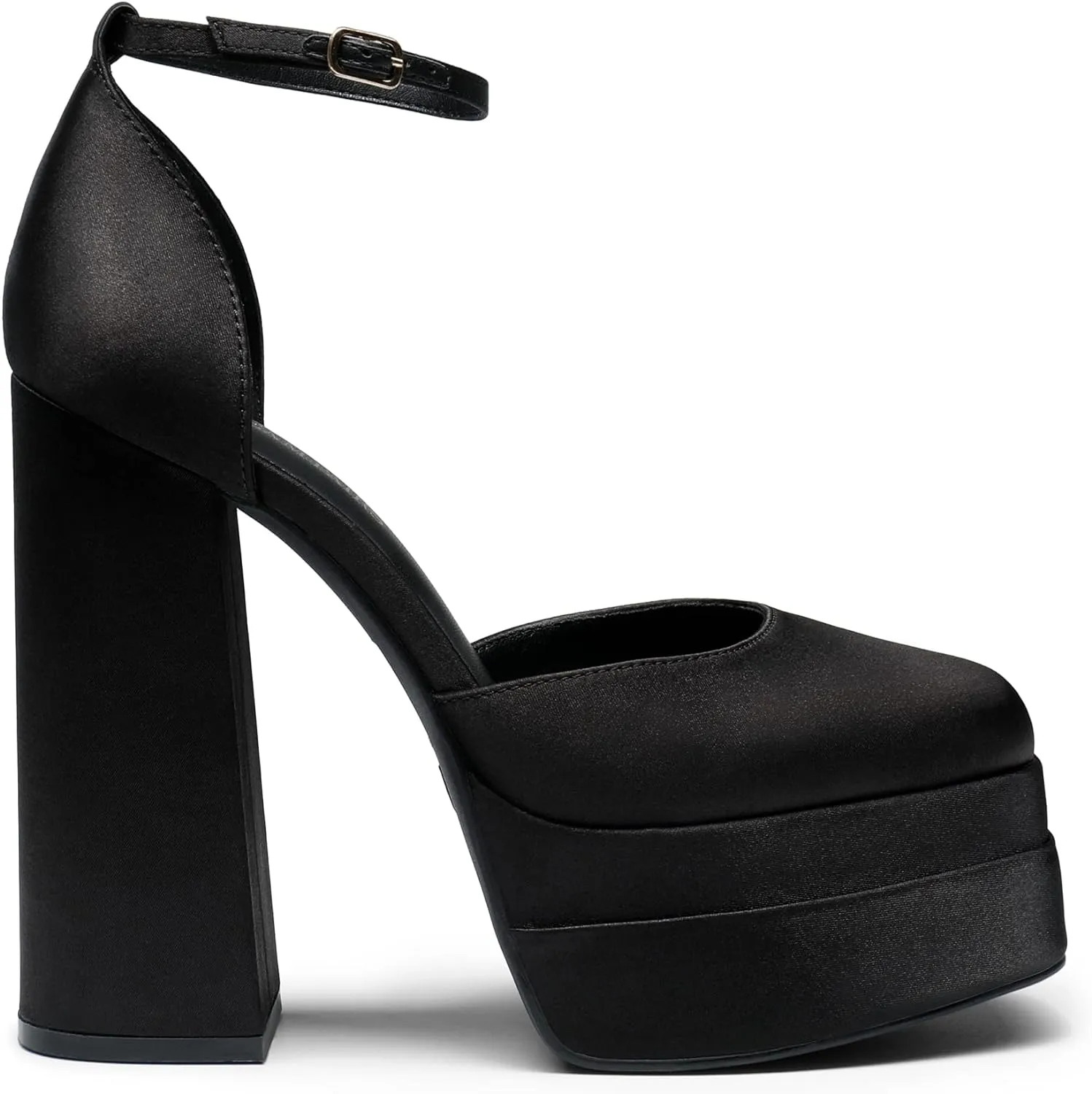 DREAM PAIRS Womens High Chunky Platform Closed Toe Block Heels Square Toe Ankle Strap Dress Wedding Party Pumps Shoes Aurelia