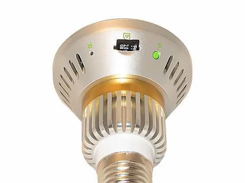 Easy Setup Bulb Spy Camera Nightvision Motion Detect Security Recorder