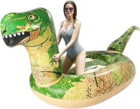 FindUWill Dinosaur Pool Floats Lounger, 118" Giant Inflatable Tanning Pool Floaties Large T-Rex Swimming Floaty Pool Party Inflatables for Adults