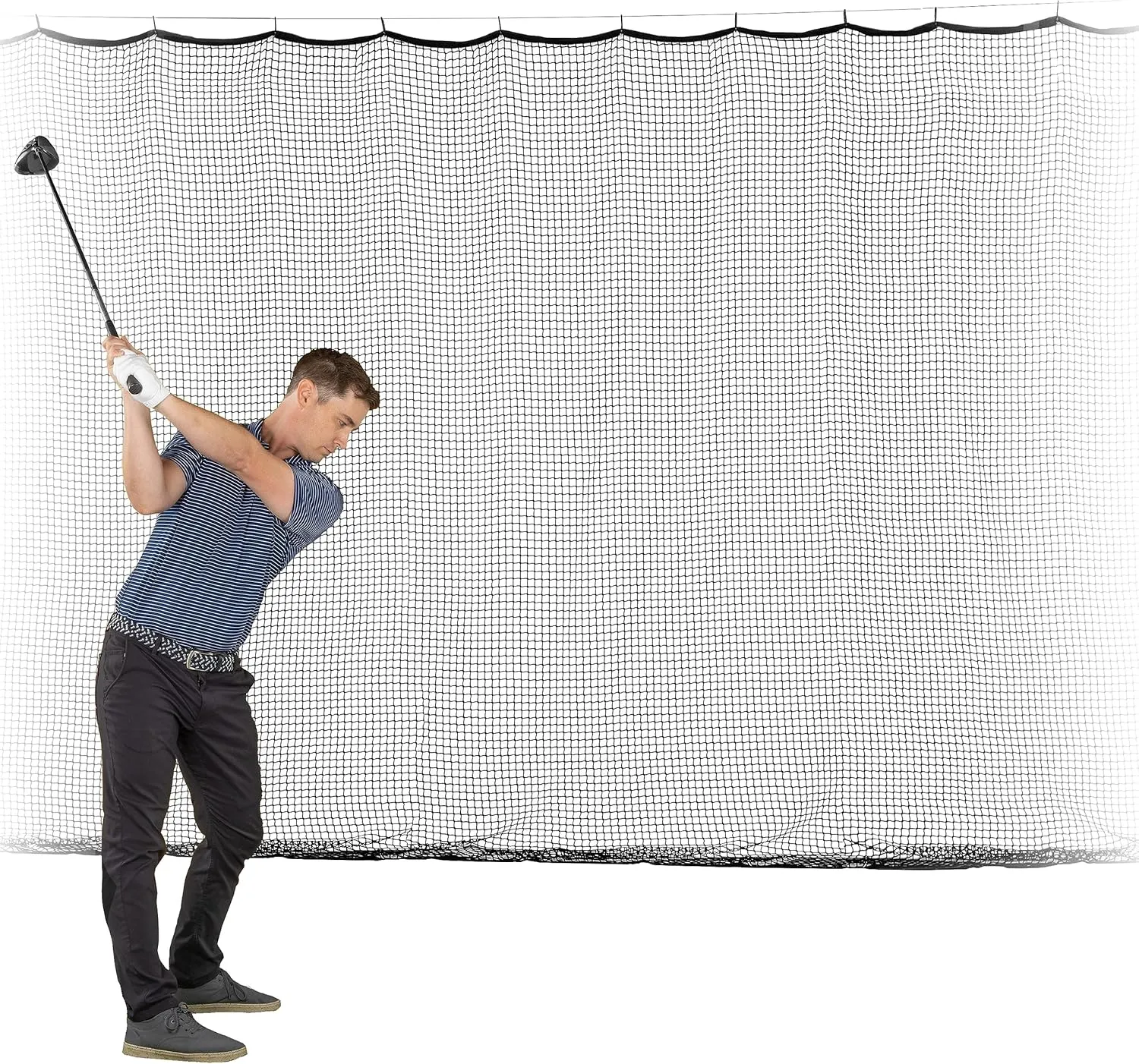 GoSports Sports Netting - 10 ft, 15ft, 20ft - Hitting Net for Golf, Baseball, Hockey, Soccer, LAX and More