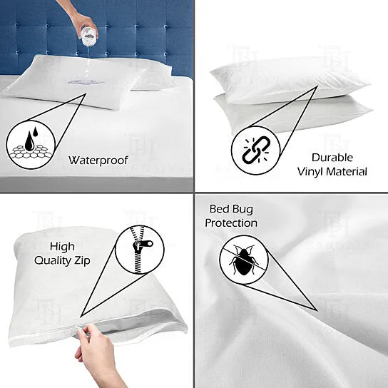 Heavyweight Zippered Waterproof and Bed-Bug Proof Vinyl Mattress Cover Protector
