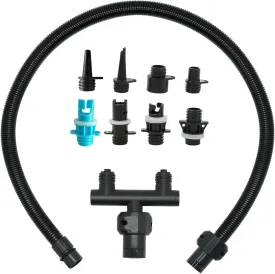 High Pressure Air Hose Kit with 8 Nozzles,Electric Paddle Board Pump Hose Replacement with a Free Tee Shape Air Splitter 25 PSI Sup Air Pump
