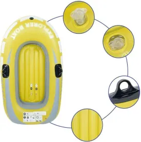 Inflatable Fishing Boats for Adults 2 Person, Inflatable Rafts, Inflatable Boat for Pool,90 Kg, Suitable for Two People