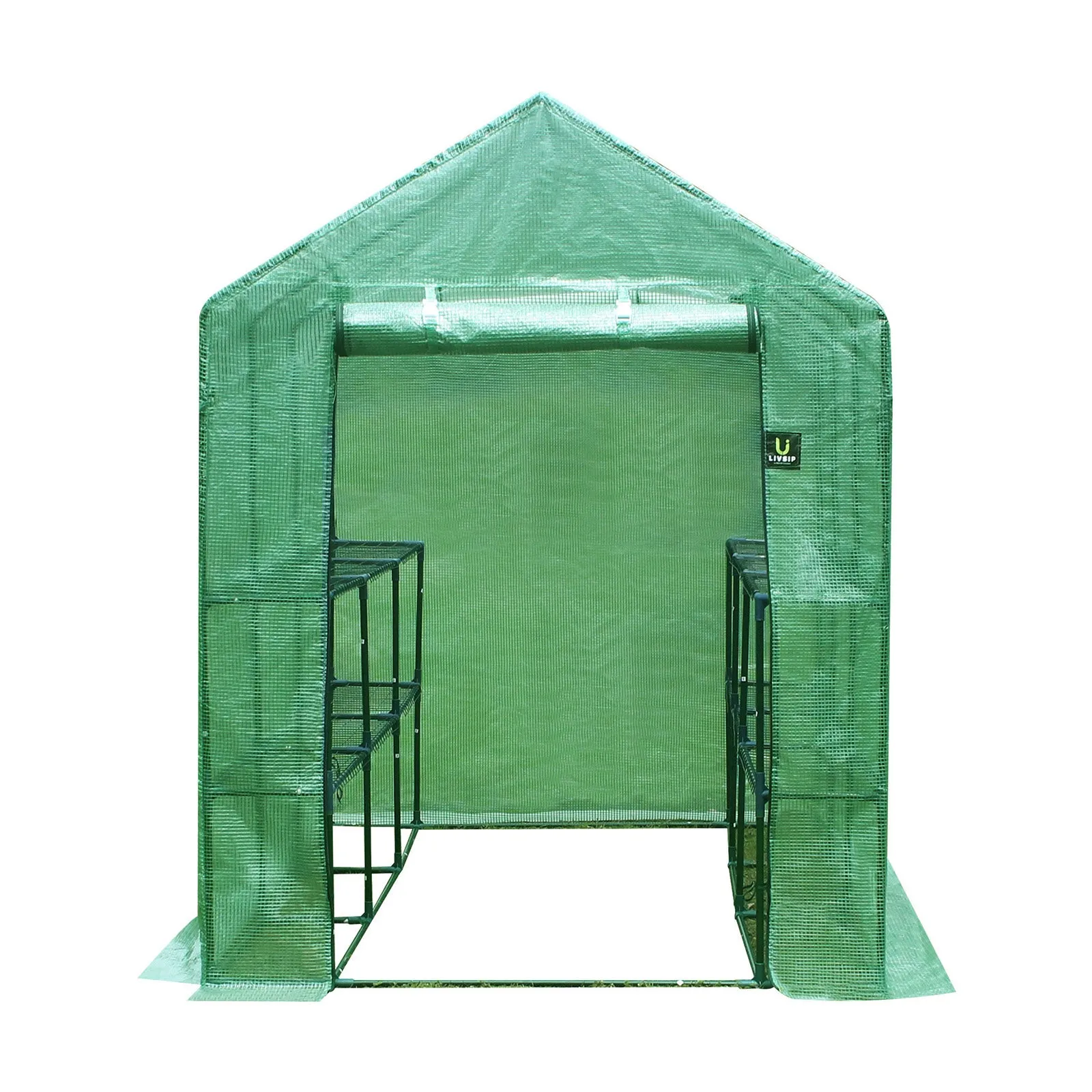 Livsip Greenhouse Walk in Tunnel Green House Garden Shed Storage Plant 2.1X1.4M