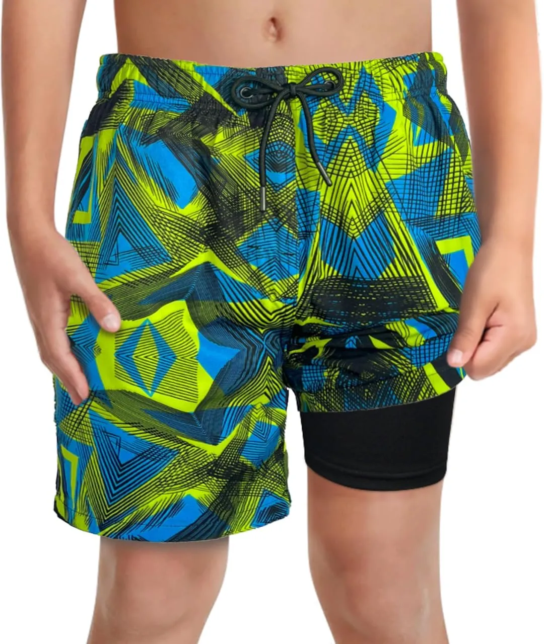 LUCOWEE Boys Swim Bathing Trunks Soft Compression Liner no-Chafing Swimming Shorts Quick Dry Light UPF 50  Quality Swimsuit