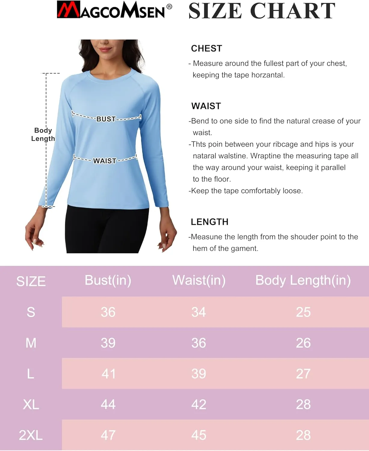 MAGCOMSEN Women's Thermal Shirts Fleece Lined Undershirt Long Sleeve Tops Warm Workout Winter Base Layer