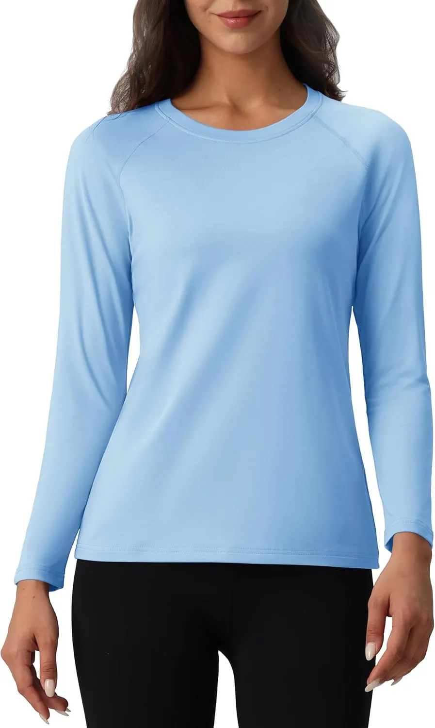 MAGCOMSEN Women's Thermal Shirts Fleece Lined Undershirt Long Sleeve Tops Warm Workout Winter Base Layer