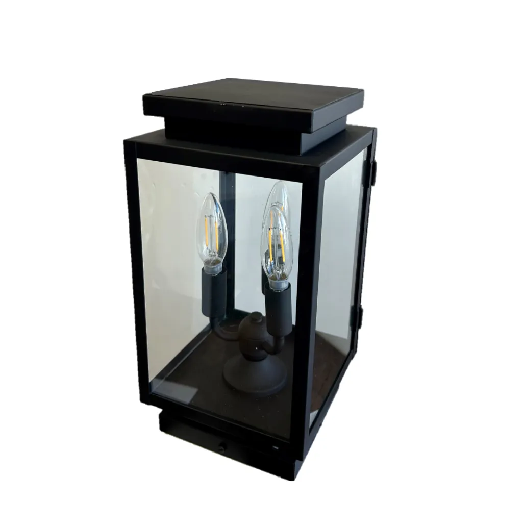 Marsella Solid Brass Contemporary Column Mount Pilaster Lantern Light