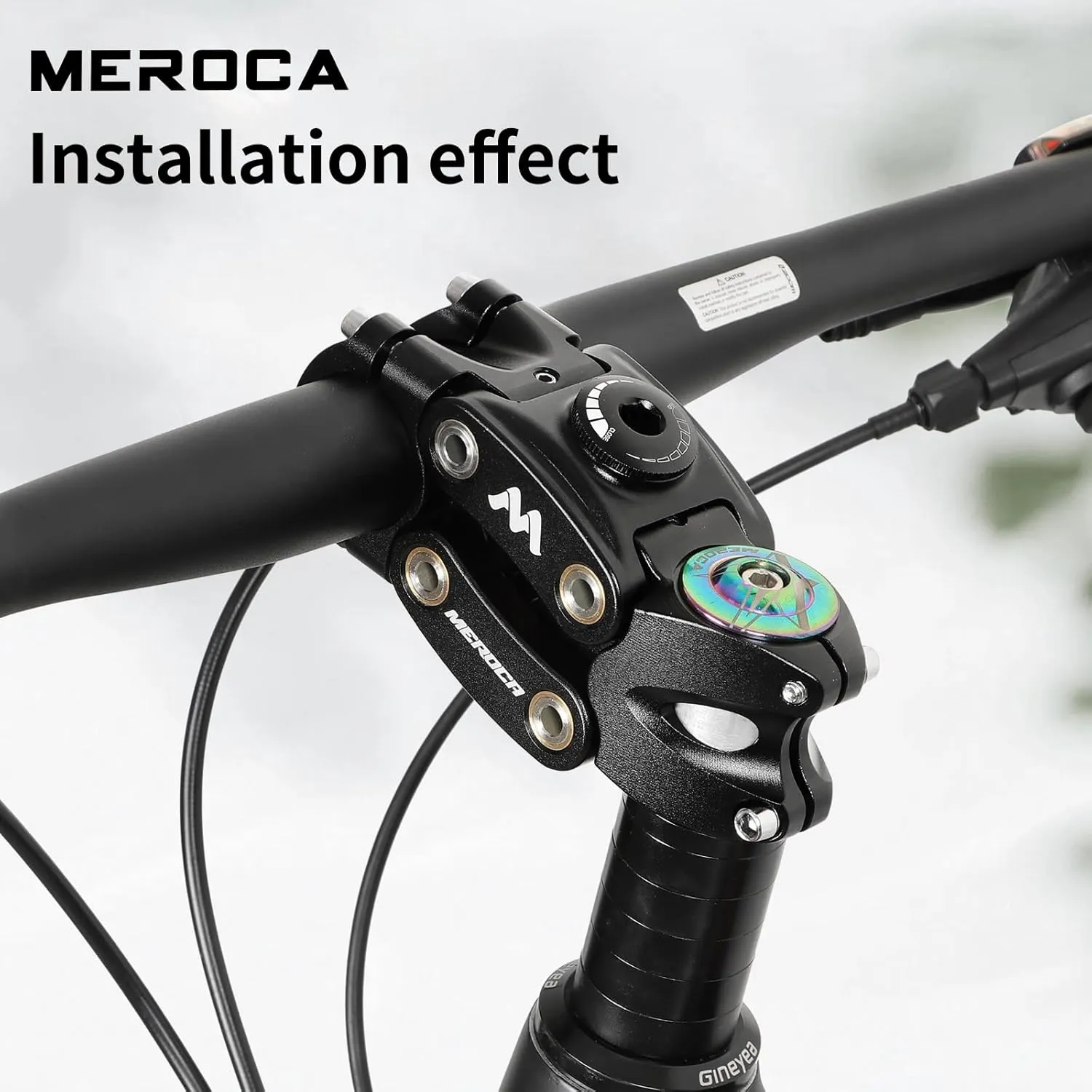 MEROCA Suspension Stem for Bikes, Shock-Absorbing Bicycle Handlebar Stem, Bike Stem Mountain Bike Stem Short Handlebar Stem for Road Bikes, MTB, BMW, Gravel Bikes, Ebike