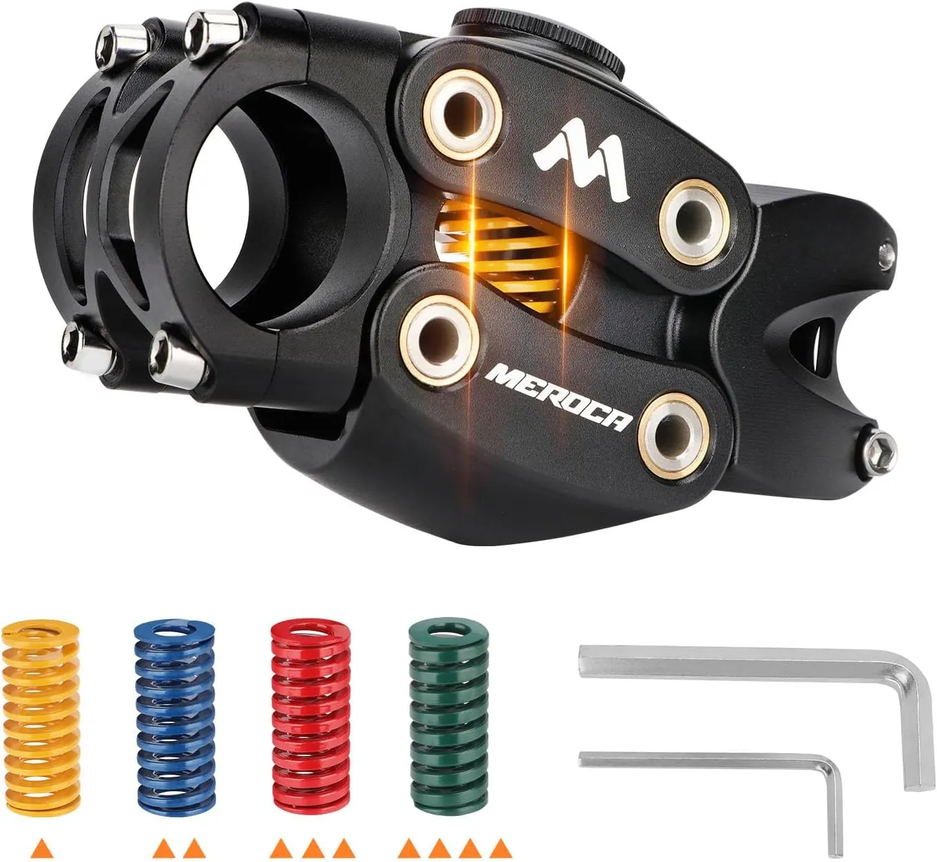 MEROCA Suspension Stem for Bikes, Shock-Absorbing Bicycle Handlebar Stem, Bike Stem Mountain Bike Stem Short Handlebar Stem for Road Bikes, MTB, BMW, Gravel Bikes, Ebike