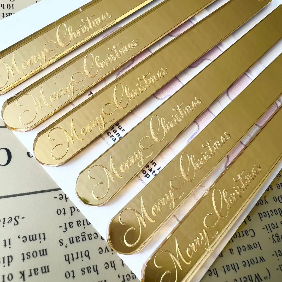 Merry Christmas Acrylic Cakesicle sticks