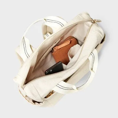 New - Square Convertible Backpack - Universal Thread Off-White