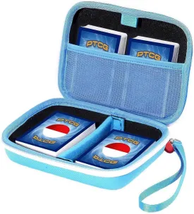 ProCase Collectible Trading Card Case, Hard Travel Carrying Storage Box Holds 300  Cards for MTG, TCG, Yu-Gi-Oh, Lorcana, Holder Organizer with Removable Divider and Multiple Color Options -Blue
