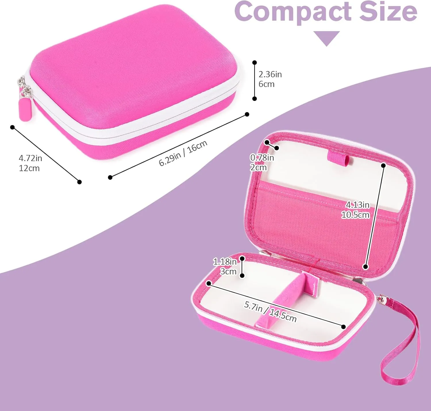 ProCase Hard Playing Card Game Carrying Case, Travel Storage Box Holds 300  Trading Cards, Bag Holder for Classic Board Game UNO, Five CrownsSKYJO, PlayMonster and More (Case Only) -Pink
