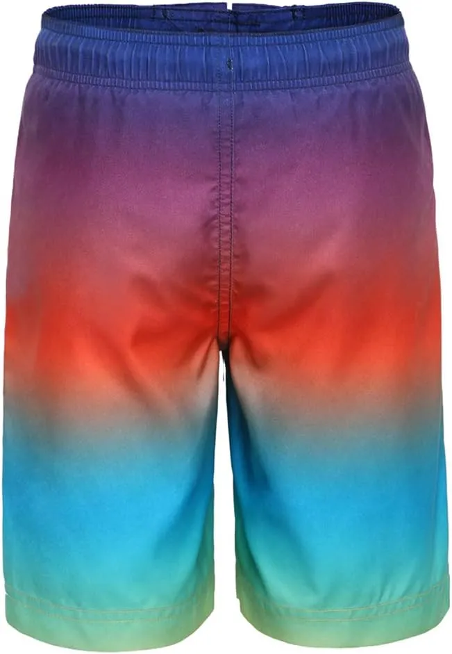 Rokka&Rolla Boys' Swim Trunks UPF 50  Quick Dry Bathing Suit Swimwear Beach Shorts with Mesh Lining
