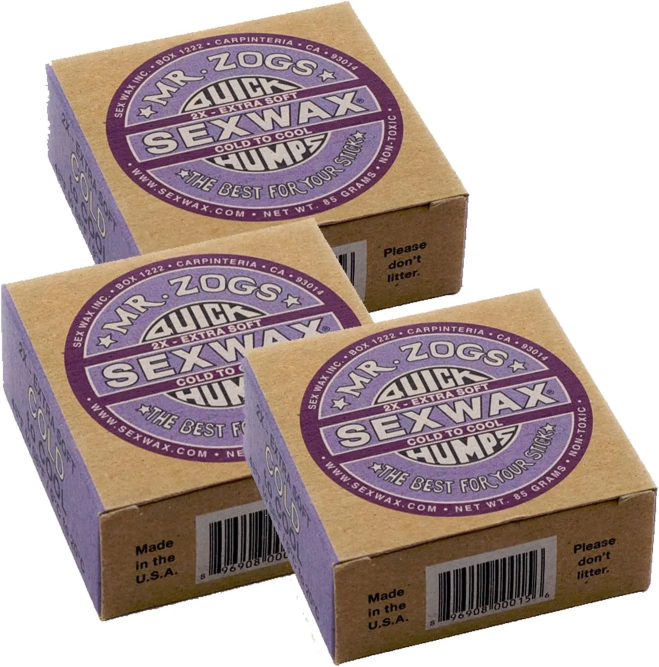 Sex Wax Quick Humps Coconut (Choose Temperature) (2x Cold to Cool, 3 Pack)