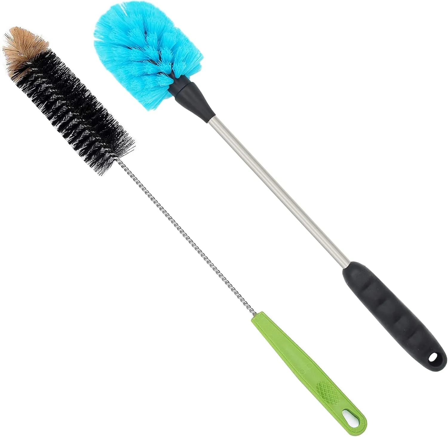 Stainless Steel Water Bottle Brush Long Handle Bottle Cleaner Scrubbing Brush for Cleaning Sports Bottles, Baby Bottles, Cups, Coffee Mugs, Glasswares, Wine Decanters, Flask, Vase, and Kitchen Sink