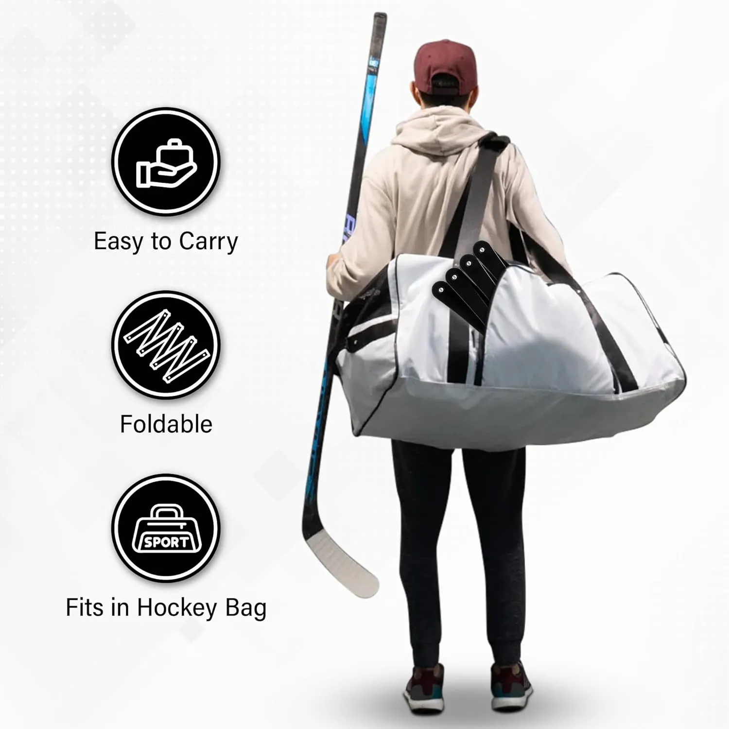 The Snake Trainer - Lightweight Stickhandling Training Tool - Hockey Training Equipment for Puck Control, Reaction Time and Coordination - Portable, Durable and Adjustable