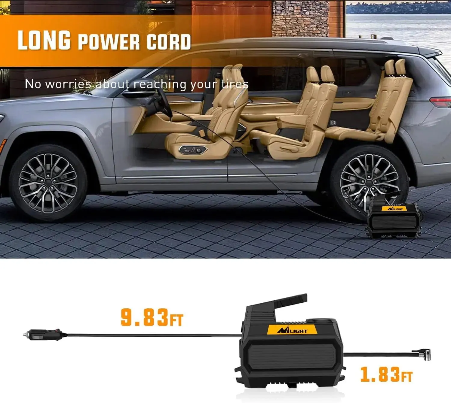 Tire Inflator Air Compressor Pump