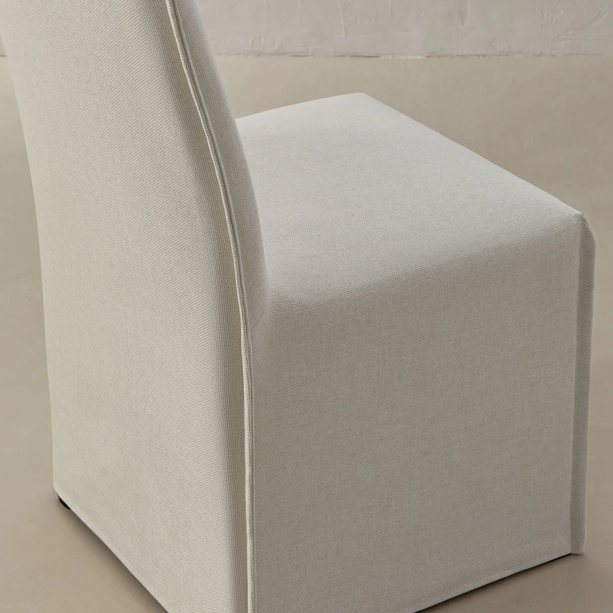 Washable Upholstered Dining Chair | 19” Back Height in Eggshell (Set of 2)