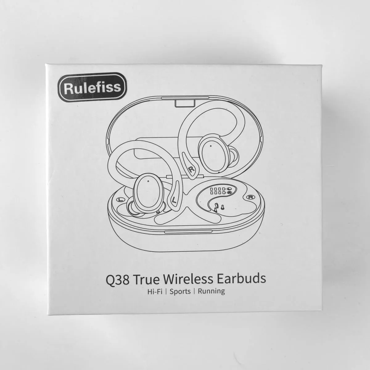 Wireless Earbud Sport, Bluetooth 5.3 Headphone Bass Hi-Fi Stereo Over Ear Buds, 48Hrs Noise Cancelling Headset with Earhook, IP7 Waterproof in-Ear Earphone Workout Running for Laptop Pad Android iOS