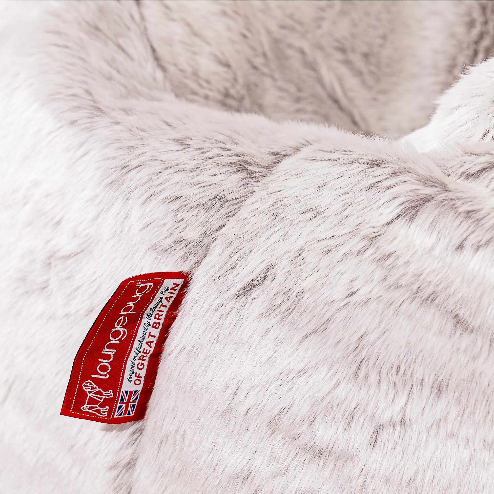 XL Pillow Beanbag - Fluffy Faux Fur Rabbit Dusty Pink